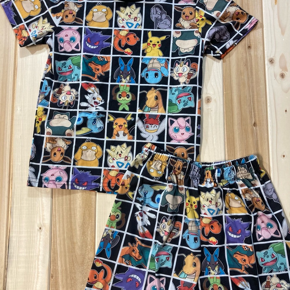 Pokemon Black Multicolor Kids Pajama Set